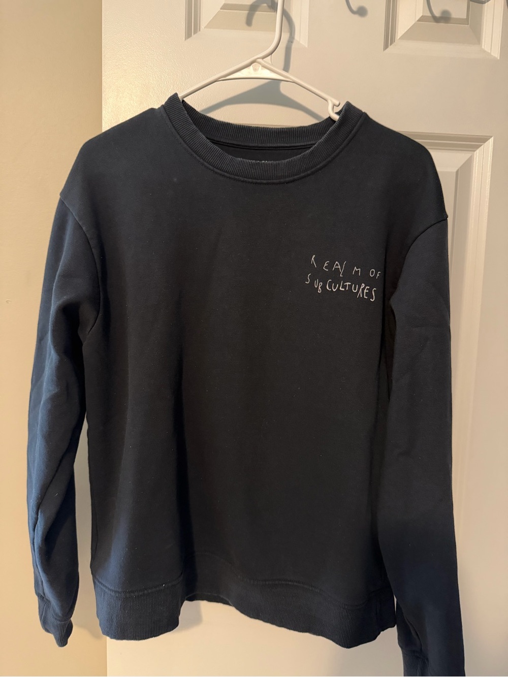 Denim & Flower Black Crewneck Sweatshirt